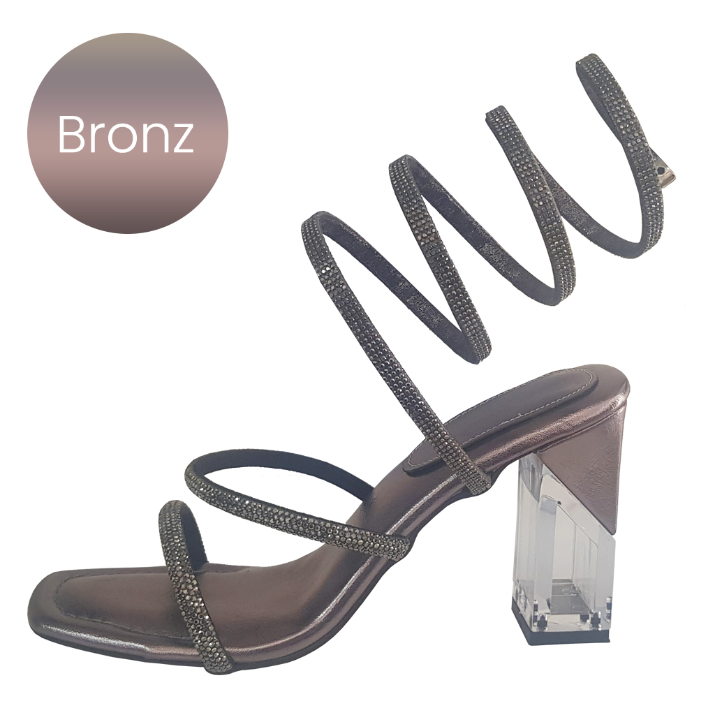 Bronz Topuklu Kadın Ayakkabısı